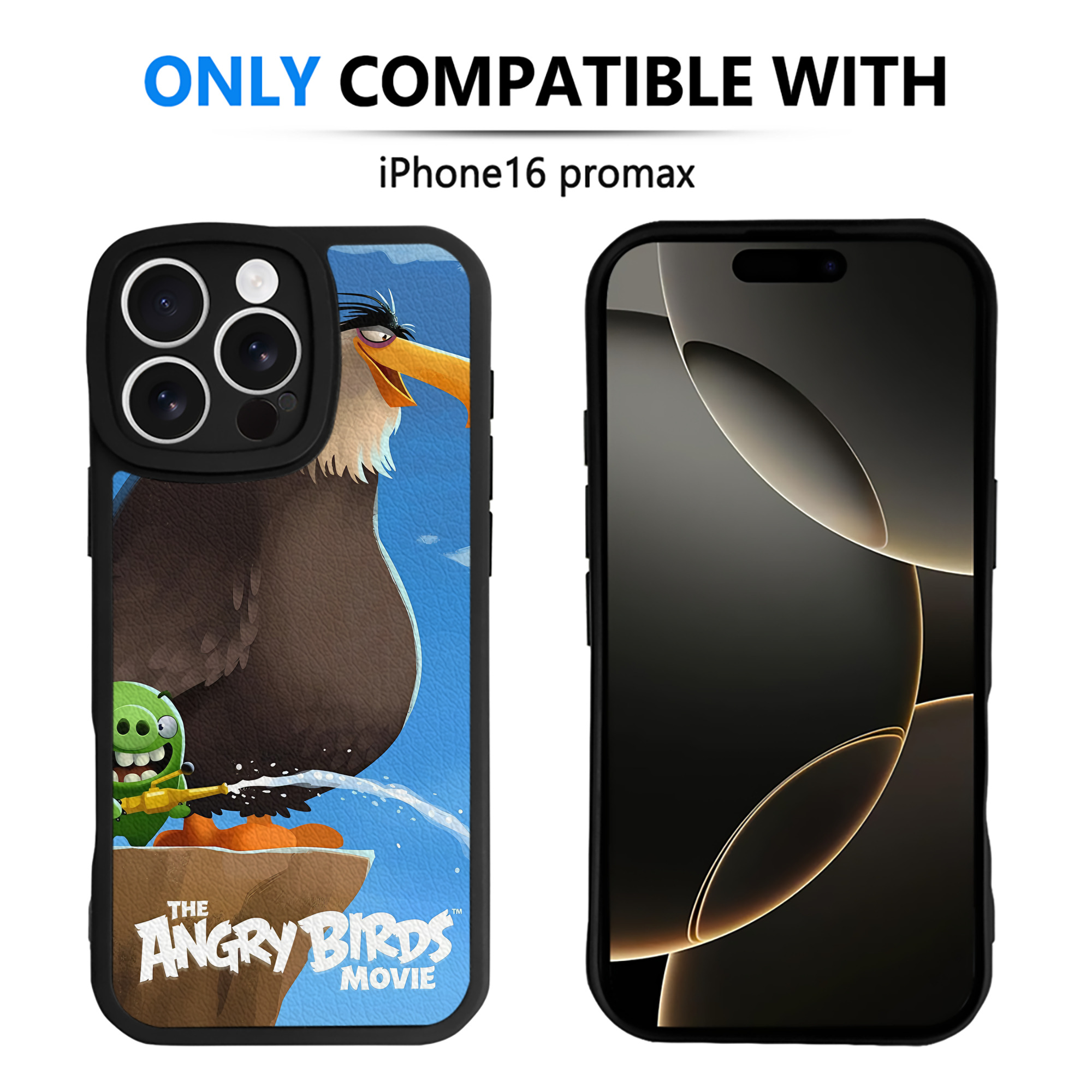 （画像用） Angry Birds アングリーバード 【iPhone 16シリーズ対応】シリコンスマホケース（レザー調） 材質：シリコン